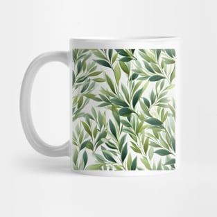 Green Leaves Pattern 25 Mug